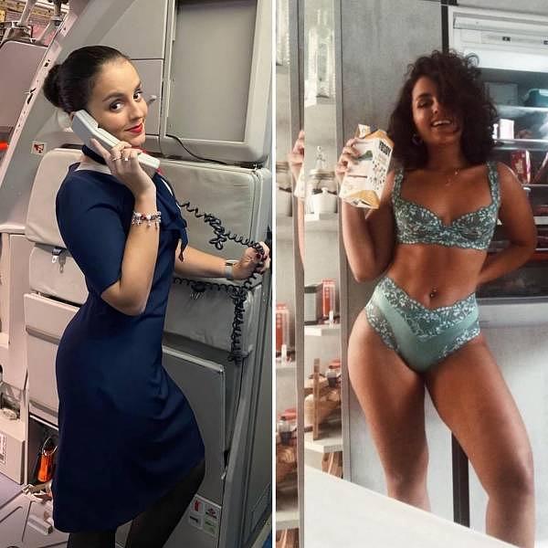 Stunning Flight Attendants Showcased Both In and Out of Uniform free nude pictures