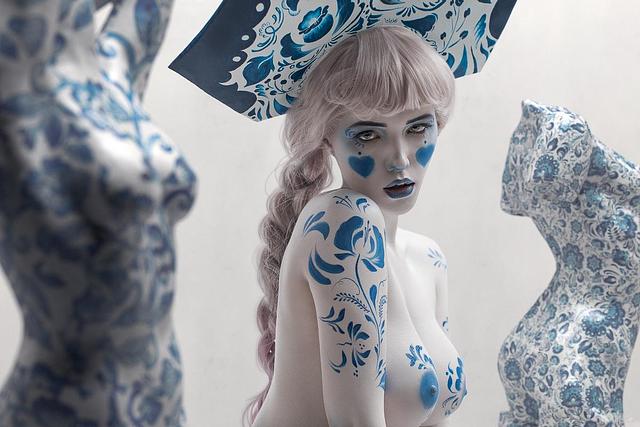 Lada Lyumos in Porcelain Body Paint! free nude pictures