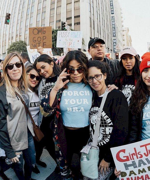 Gina Rodriguez Torches Her Bra at the Women’s March! free nude pictures