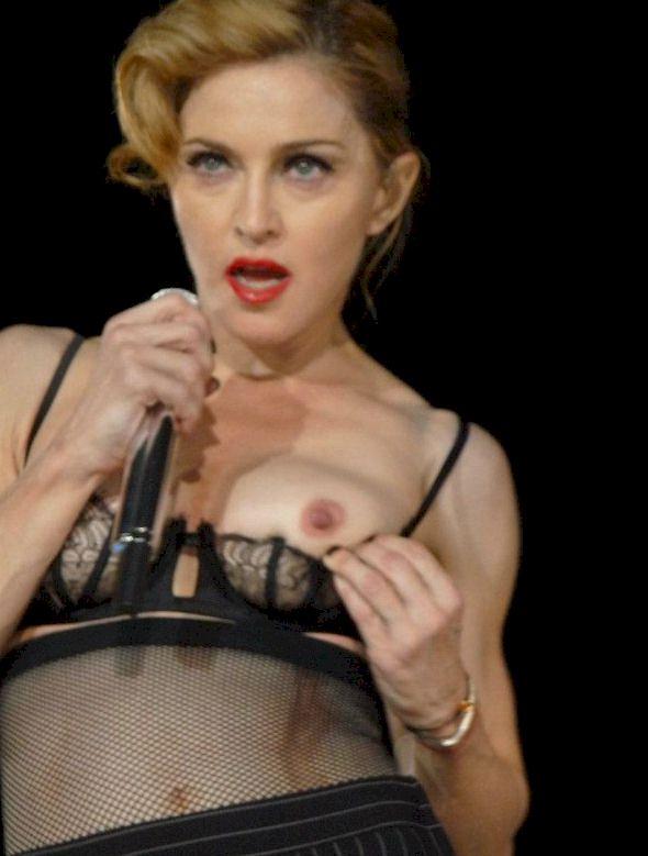 Madonna Flashing Boob in Paris free nude pictures