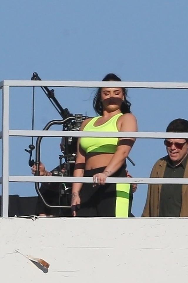 Fat Demi Lovato on Set of Kate Hudson’s Fitness Line Photoshoot  free nude pictures