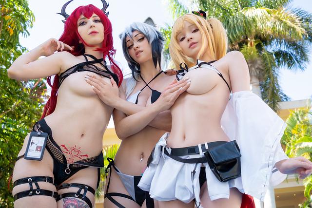 Arknights cosplay Schwarz x Sora x Surtr by LienSue x Hidori Rose x Kerocchi free nude pictures