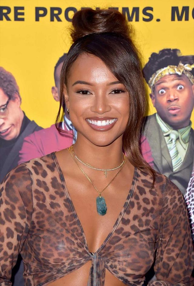 Karrueche Tran Nipple Pasties in Animal Print Top free nude pictures